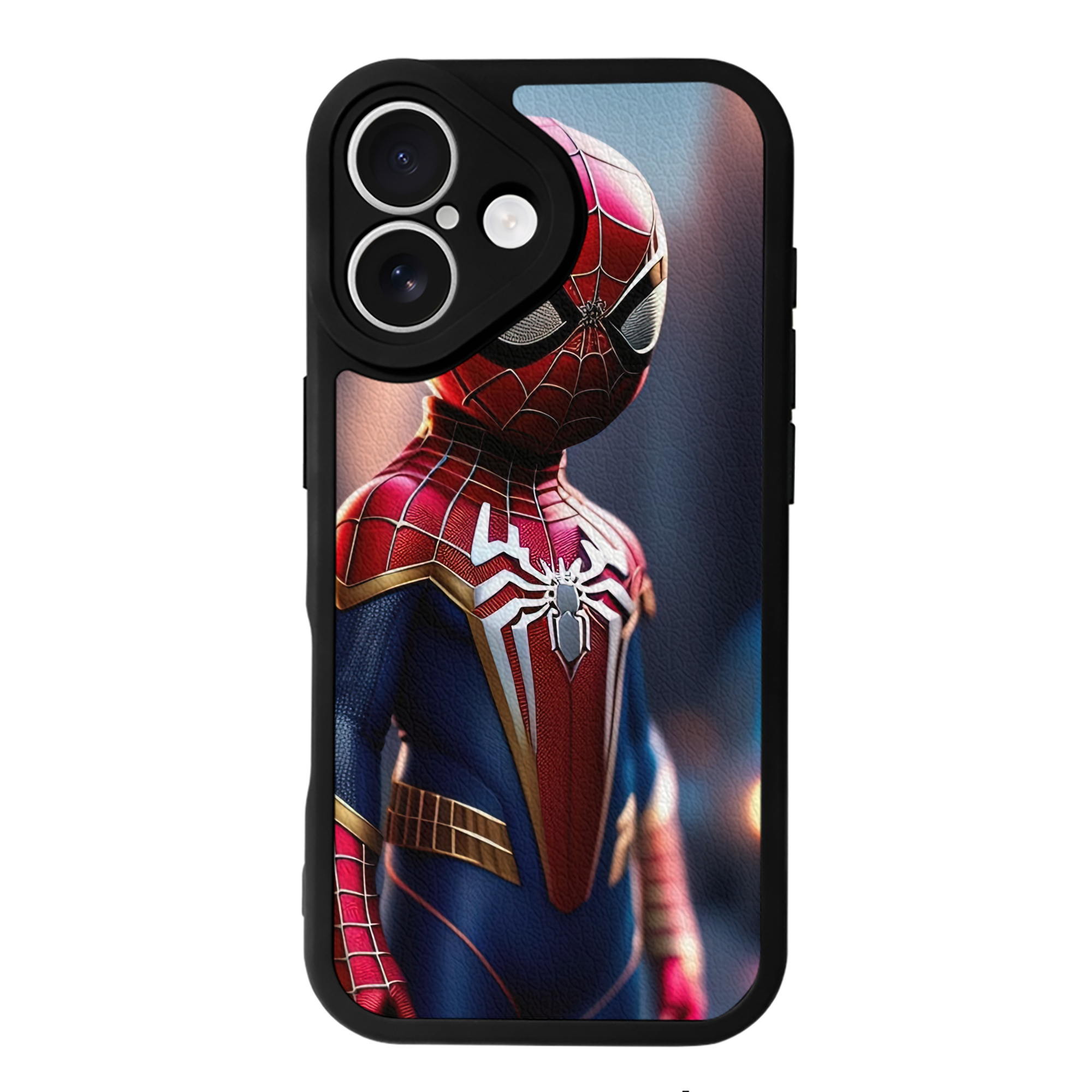 Spider Man スパイダーマン 【iPhone 16シリーズ対応】シリコンスマホケース（レザー調） 材質：シリコン